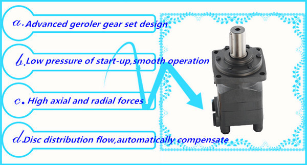 Motor hidráulico de poca velocidad del motor de esfuerzo de torsión de la válvula de disco alto OMT160 OMT200 OMT250 Gerotor Geroler